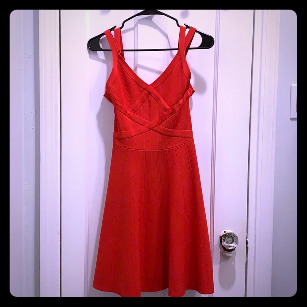 Red Guess A-Line cocktail party dress